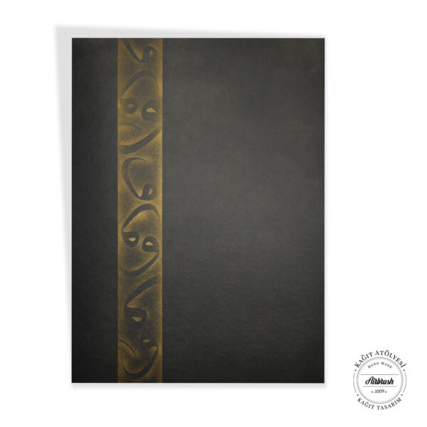 Bordür Vav Yaldızlı Siyah Zeminli